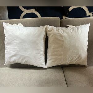 Set of 2 Pottery Barn pillow inserts 20x20”